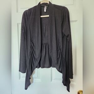 Vanity Lightweight Black Open Front Cardigan
